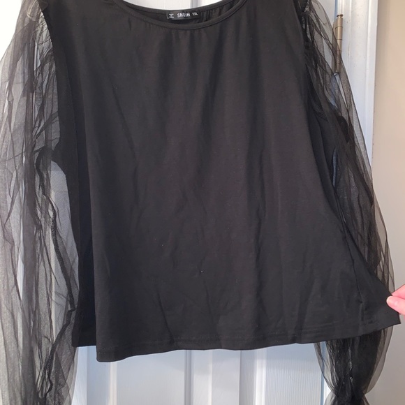 Shein Tulle Sleeve Blouse XL New without tags - Picture 3 of 13